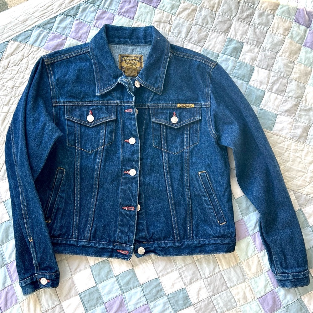•••50% off••• Hard Rock Orlando denim jacket